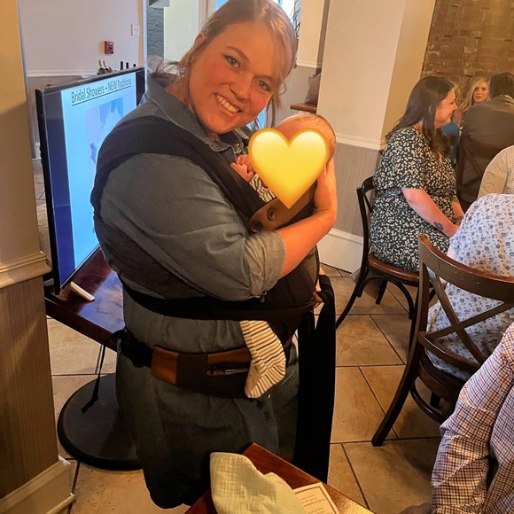 MAMA TIE-DETAIL NURSING DRESS - Picture 5 of 6